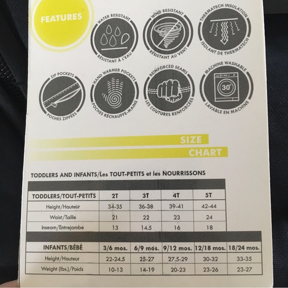 NEW ARCTIX (12M) Insulated Black Bib Overall Chest High Infant/Toddler - Picture 4 of 7